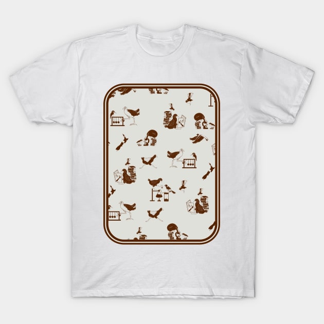 NZ Birds Science Pattern T-Shirt by mailboxdisco